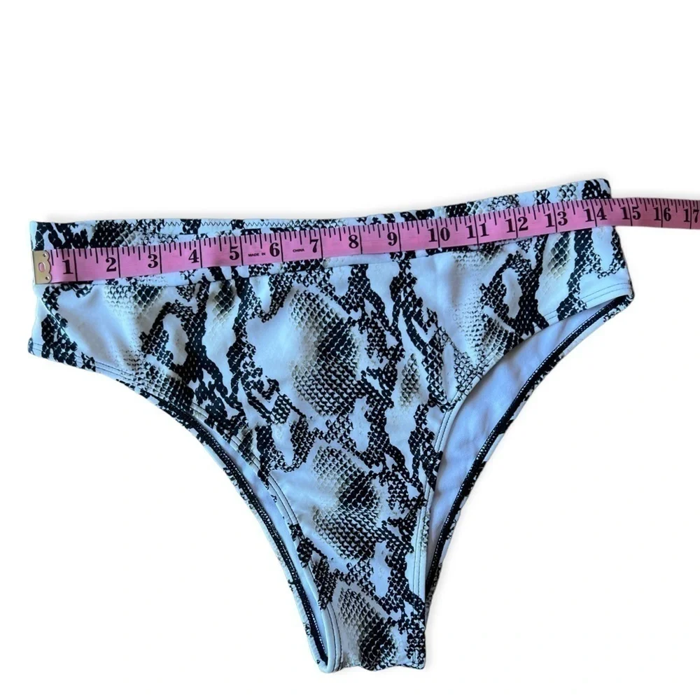NWT Snakeskin Print High Waisted Bikini By Ejsoyo, Large